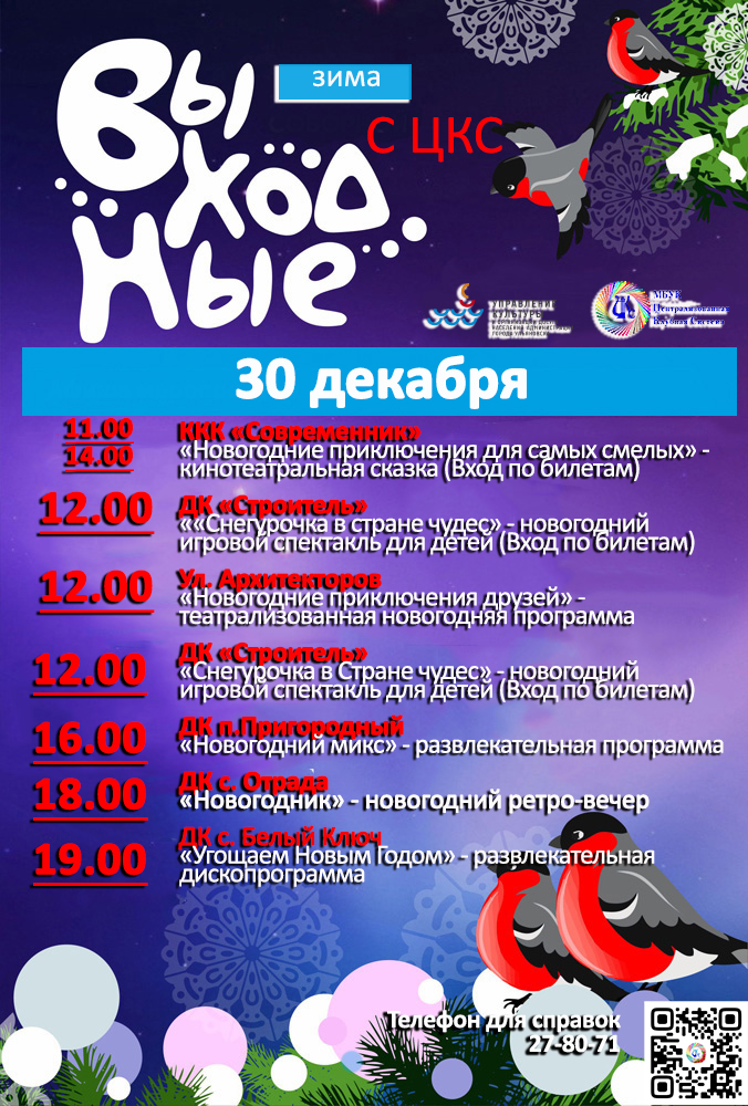 Ульяновцев приглашают на новогодние сказки и спектакли.