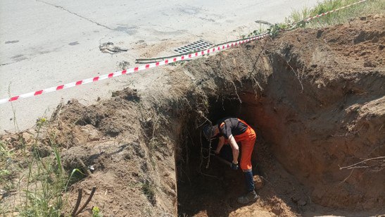 В Ленинском районе начинают строительство нового участка ливневой канализации.