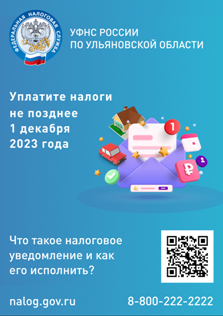 Ульяновцам напоминают о необходимости заплатить налоги до 1 декабря. Ульяновцам напоминают о необходимости заплатить налоги до 1 декабря.