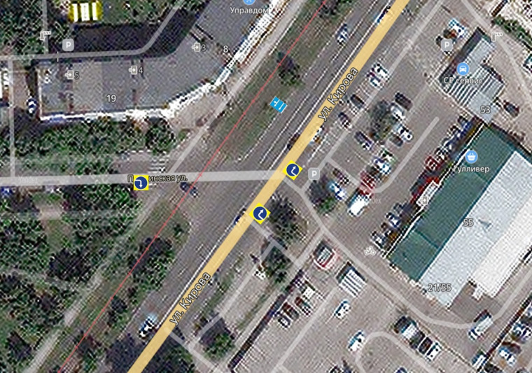 У перекрёстка улиц Кирова и Пушкинской запретят левые повороты.