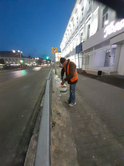 За ночь для обработки дорог и тротуаров Ульяновска использовали более 200 тонн противогололёдных материалов.