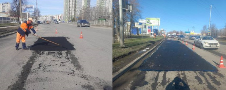 В Ульяновске ведётся весь комплекс дорожных благоустроительных работ.