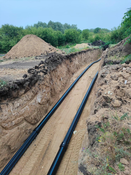 Строительство канализации для Кротовки и Баратаевки выполнено на 40%.